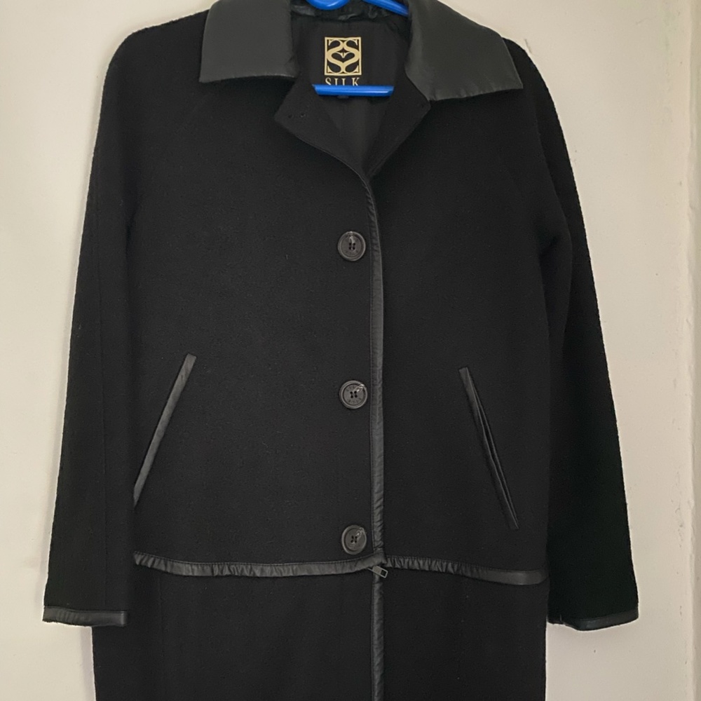 S.I.L.K. Black Wool Coat